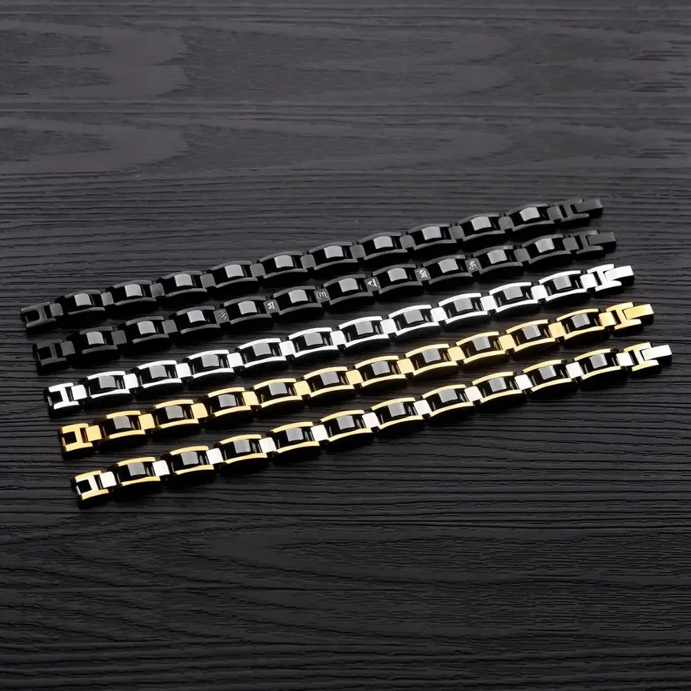 EyeYoYo Men's 316L Stainless Steel Magnetic Bracelet - Domineering Thick Design