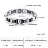 EyeYoYo Men's 316L Stainless Steel Magnetic Bracelet - Domineering Thick Design