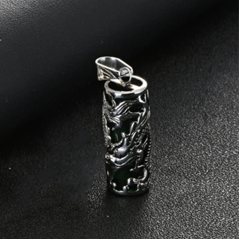 EyeYoYo Men's Dragon Pendant Necklace Stainless Steel Hip Hop Animal Jewelry