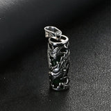 EyeYoYo Men's Dragon Pendant Necklace Stainless Steel Hip Hop Animal Jewelry
