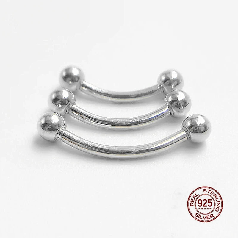 925 Sterling Silver Eyebrow Piercing Nipple Belly Cartilage Body Jewelry