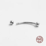 925 Sterling Silver Eyebrow Piercing Nipple Belly Cartilage Body Jewelry