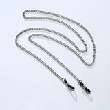 Silver Eyeglass Chain Necklace Stainless Steel Links Holder