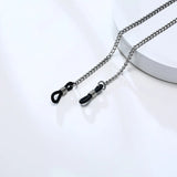 Silver Eyeglass Chain Necklace Stainless Steel Links Holder