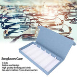 6-Slot Eyeglasses Storage Case for Women & Men