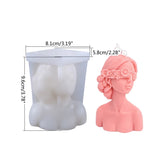 Closed Eyes Girl Clay Candle UV Crystal Epoxy Resin Mold