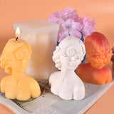 Closed Eyes Girl Clay Candle UV Crystal Epoxy Resin Mold