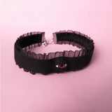 Eyes Lace Choker Female Gothic Punk Velvet Adjustable Torques Necklace