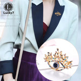 Exaggerated Eye Brooch Alloy Rhinestone Corsage Clothing Accessories