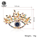 Exaggerated Eye Brooch Alloy Rhinestone Corsage Clothing Accessories