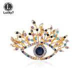 Exaggerated Eye Brooch Alloy Rhinestone Corsage Clothing Accessories