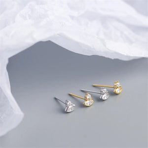 Sterling Silver Zircon Diamond Stud Earrings for Women