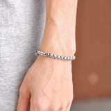 Eyeyoyo Men Chain Bracelet Stainless Steel Button Neutral