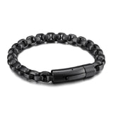 Eyeyoyo Men Chain Bracelet Stainless Steel Button Neutral