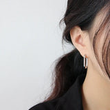 925 Silver Oval Hoop Earrings for Girls