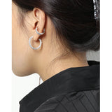 1PC 925 Sterling Silver Irregular Stackable Thick Rock Punk Clips Earring