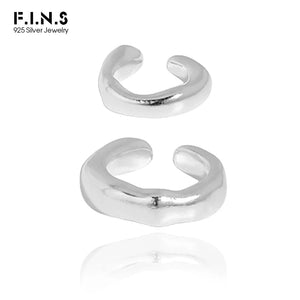 1PC 925 Sterling Silver Irregular Stackable Thick Rock Punk Clips Earring