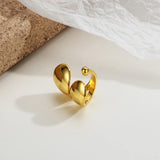 S925 Sterling Silver Double-Layer Ear Cuff Clip Wide Ear Bone Buckle