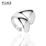 S925 Sterling Silver Double-Layer Ear Cuff Clip Wide Ear Bone Buckle