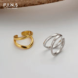 S925 Sterling Silver Double-Layer Geometric Ear Clip