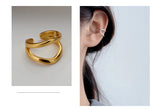S925 Sterling Silver Double-Layer Geometric Ear Clip