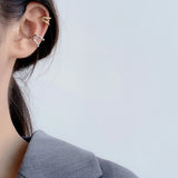 S925 Sterling Silver Double-Layer Geometric Ear Clip