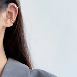 S925 Sterling Silver Double-Layer Geometric Ear Clip
