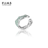 Irregular Enamel S925 Silver Ear Clip for Non Pierced Ears