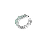 Irregular Enamel S925 Silver Ear Clip for Non Pierced Ears