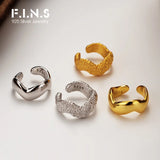 Minimalist S925 Sterling Silver Wave Ear Clip Female Ear Cuff