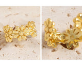 S925 Sterling Silver Flower Ear Clip for Women No Ear Holes