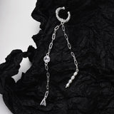 S925 Sterling Silver Tassel Chain Earrings with Zircon