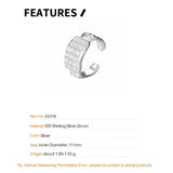 Sparkling Zircons S925 Sterling Silver Ear Clip CZ Inlaid Ear Cuffs
