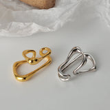 Minimalist Artistic Hyperbole S925 Silver Irregular Line Ear Clip