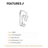 Minimalist Artistic Hyperbole S925 Silver Irregular Line Ear Clip
