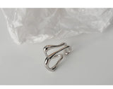 Minimalist Artistic Hyperbole S925 Silver Irregular Line Ear Clip