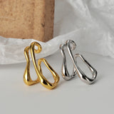 Minimalist Artistic Hyperbole S925 Silver Irregular Line Ear Clip
