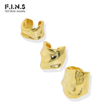 F.I.N.S 1PC Silver Ear Clip No Pierced Wide Earcuff Catilage Jewelry