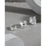 F.I.N.S 1PC Silver Ear Clip No Pierced Wide Earcuff Catilage Jewelry