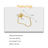 S925 Sterling Silver Irregular Ear Cuff Clip without Piercing