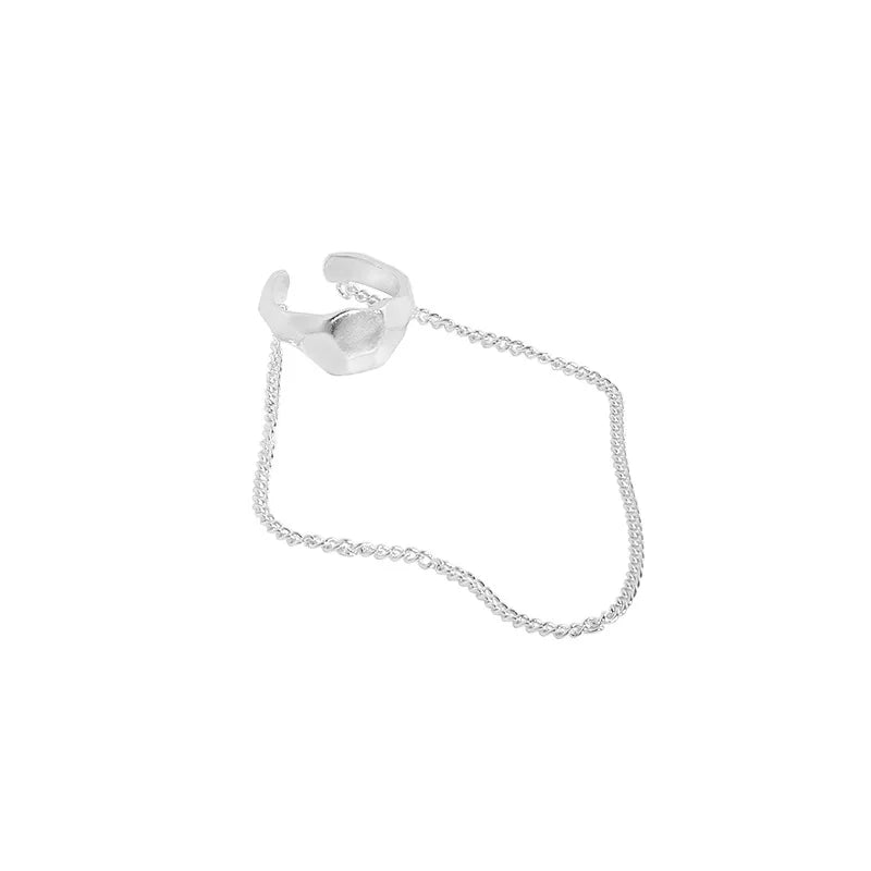S925 Sterling Silver Irregular Ear Cuff Clip without Piercing