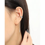 S925 Sterling Silver Irregular Ear Cuff Clip without Piercing