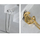 S925 Sterling Silver Irregular Ear Cuff Clip without Piercing