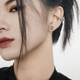 Chinese Style S925 Silver Aventurine Ear Clip