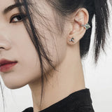 Chinese Style S925 Silver Aventurine Ear Clip