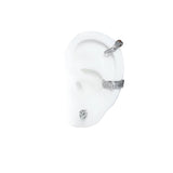 S925 Sterling Silver Ear Cuff, Stackable Clip Earring