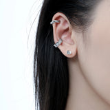 S925 Sterling Silver Ear Cuff, Stackable Clip Earring