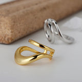 F.I.N.S 1PC Real 925 Sterling Silver Geometric Ear Clip