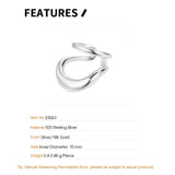 F.I.N.S 1PC Real 925 Sterling Silver Geometric Ear Clip