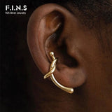 925 Sterling Silver Knot Ear Clip No Piercing INS Punk Style Cartilage Clip